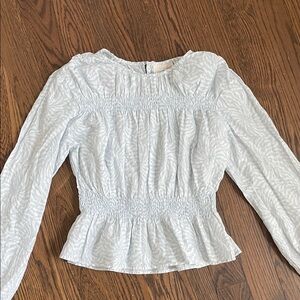 Universal Thread White Zebra print  Long Sleeve Blouse